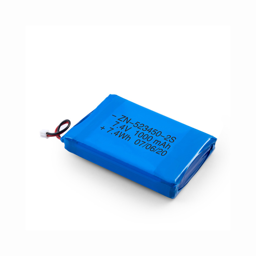 7.4V 1000mAh 리튬 배터리 팩 523450