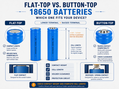 parte superiore piatta o parte superiore a bottone 18650 batteria.png